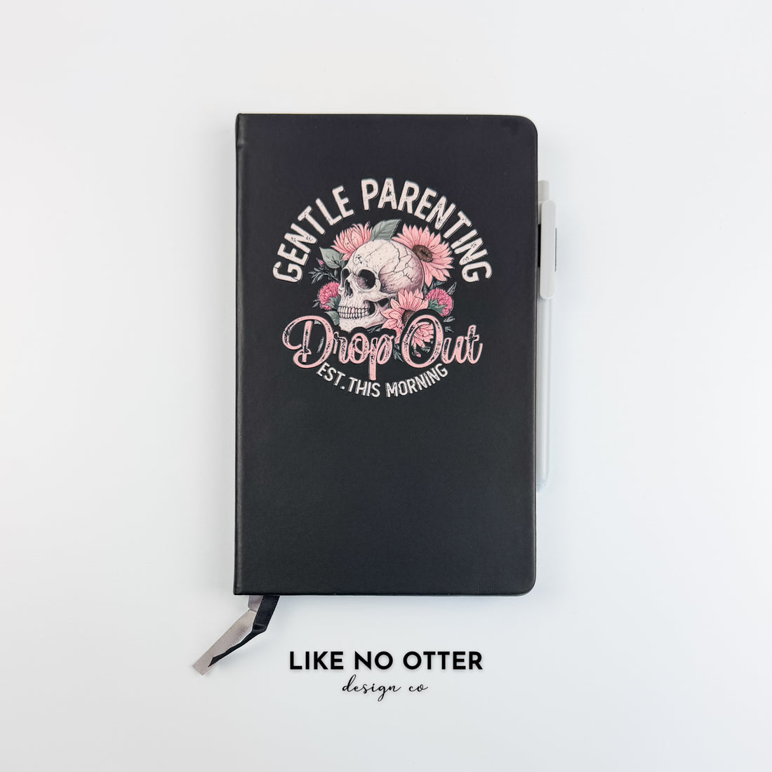 Black Gentle Parenting Drop Out Lined Journal