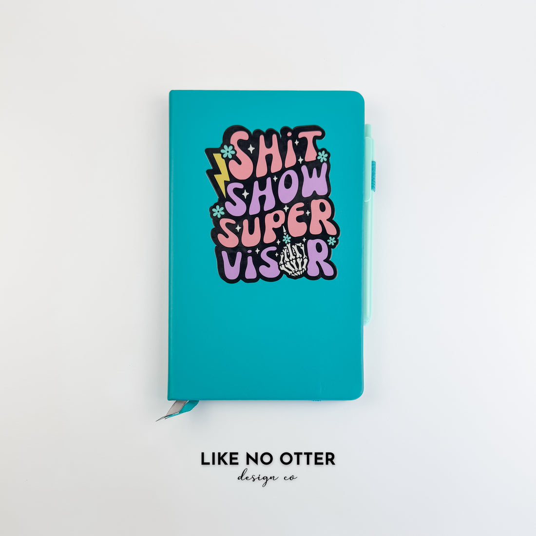 Aqua Shit Show Supervisor Lined Journal