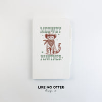 White Meowdy Pawtner Lined Journal