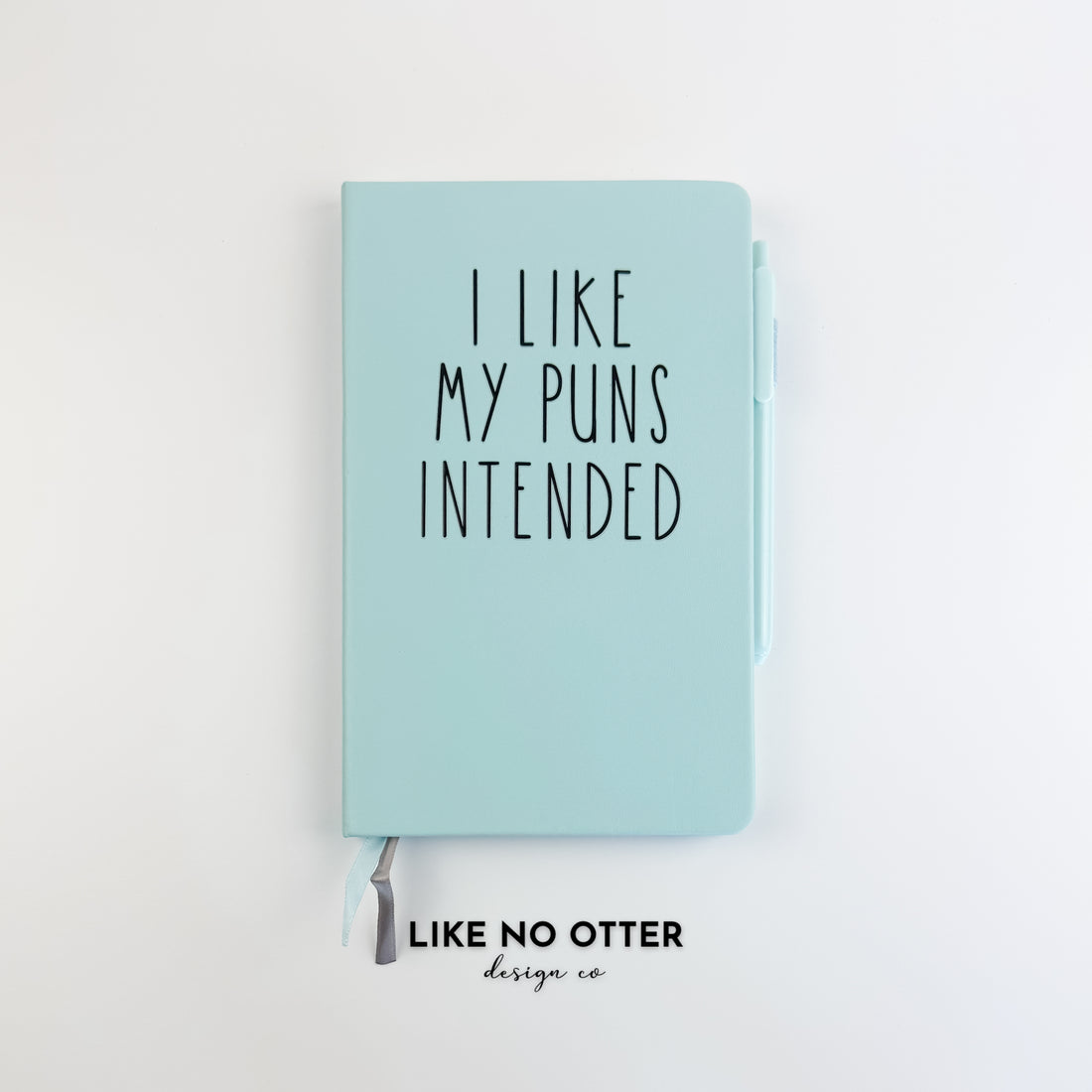 Sky Blue I Like My Puns Intended Lined Journal