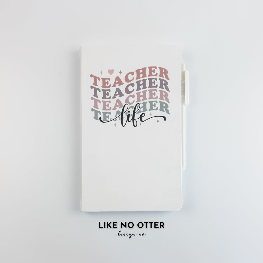 White Teacher Life Lined Journal