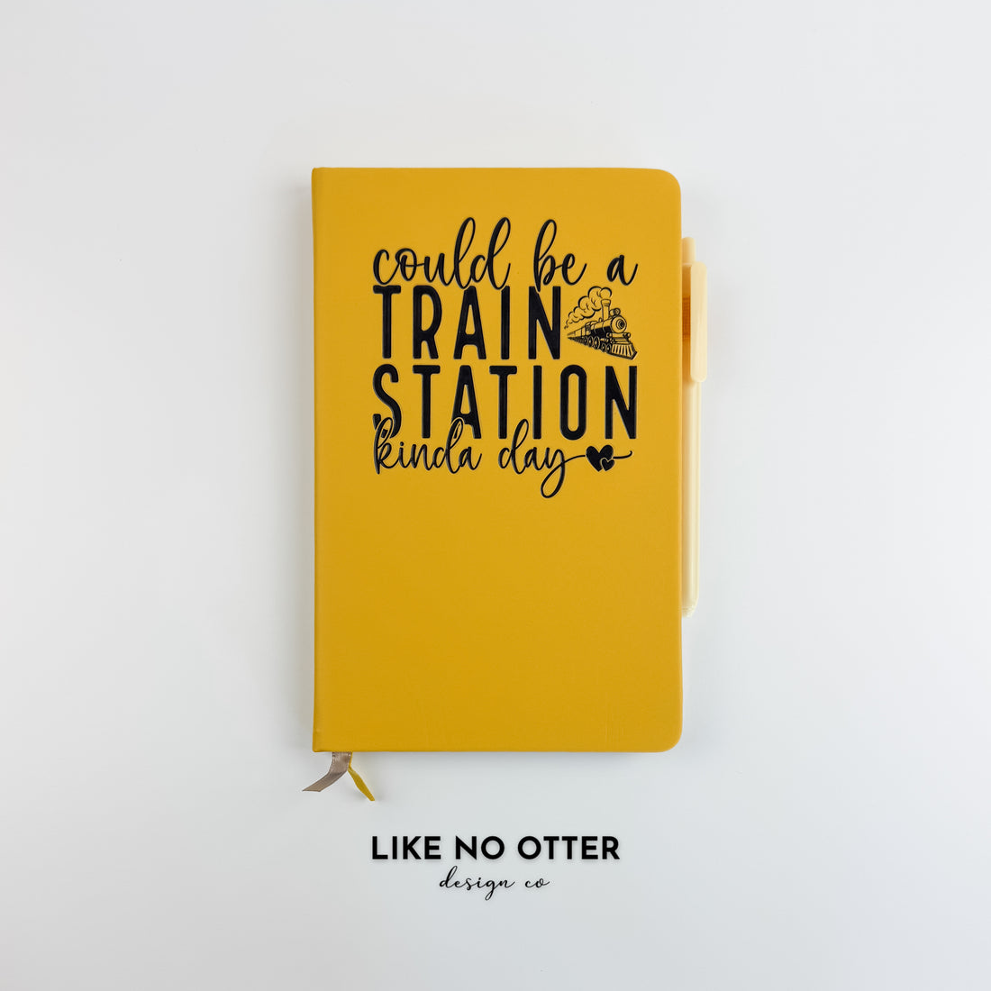 Yellow Could Be a Train Station Kind of Day Lined Journal