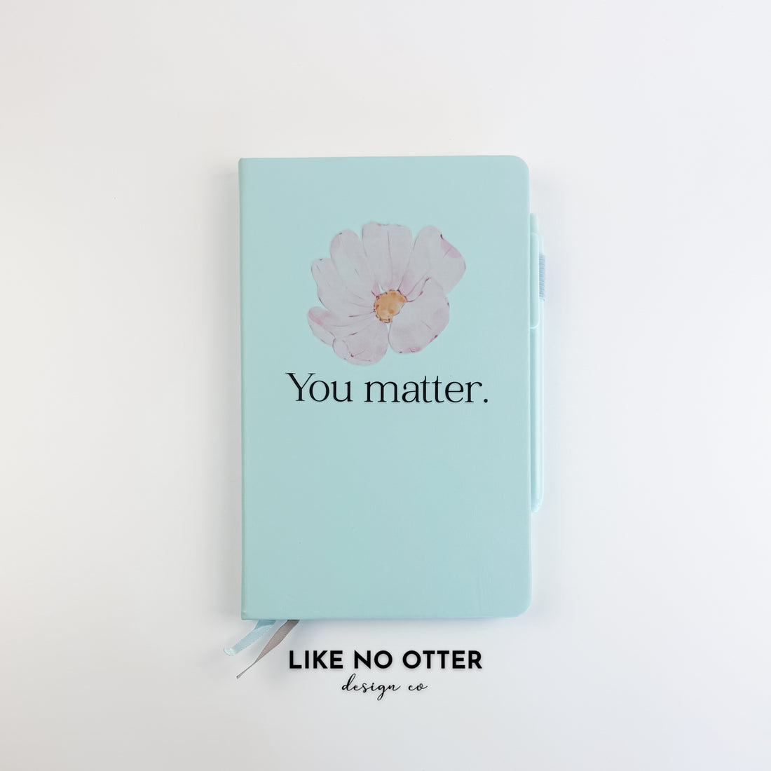 Sky Blue You Matter Floral Lined Journal