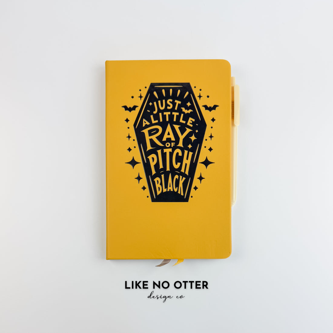 Yellow Just a Little Ray of Pitch Black Lined Journal
