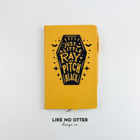 Yellow Just a Little Ray of Pitch Black Lined Journal
