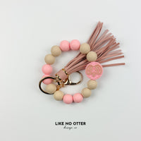 Pink & Tan Aries Zodiac Sign Silicone Wristlet