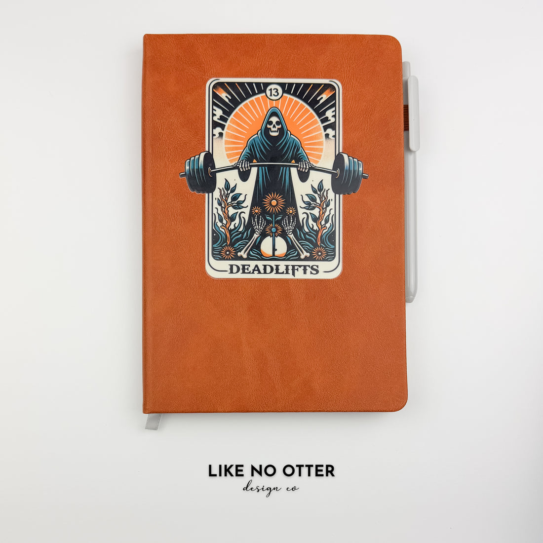 Rawhide Deadlifts Tarot Skeleton Lined Journal