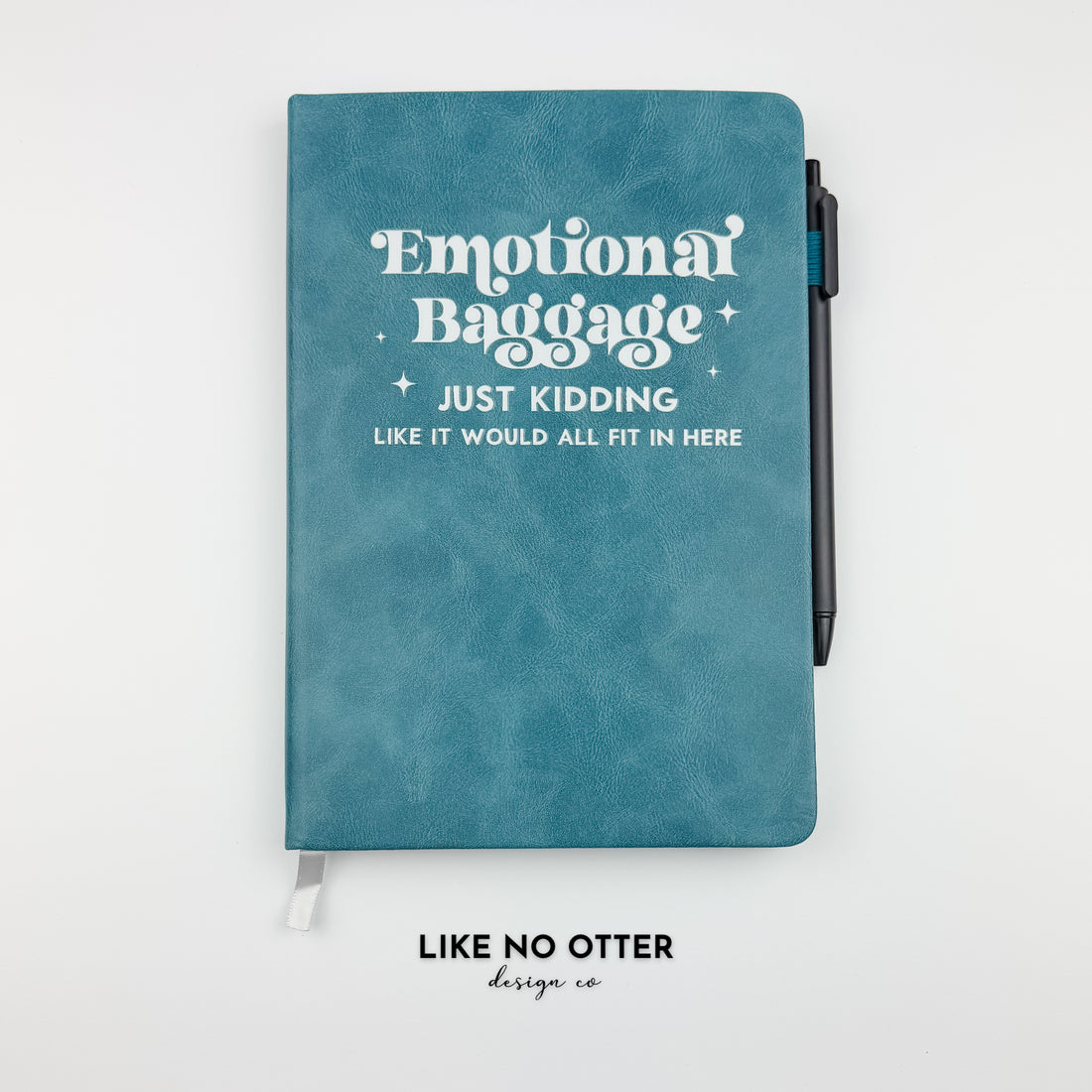 Teal Emotional Baggage Lined Journal