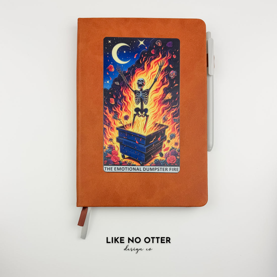Rawhide The Emotional Dumpster Fire Tarot Skeleton Lined Journal