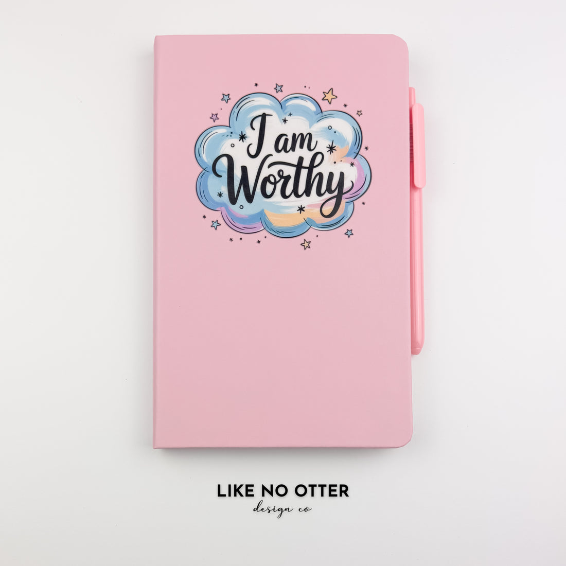 Pink I Am Worthy Lined Journal