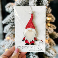 Handmade Gnome Ornament - Santa