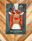 Handmade Reindeer Ornament - Red/Red