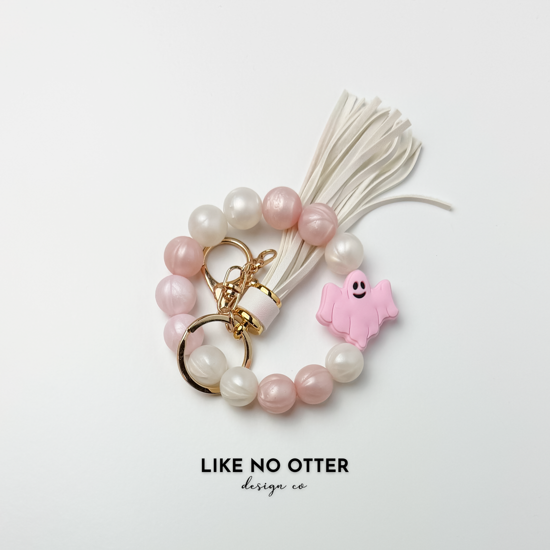 Light Pink, Pearl, White, Ghost Silicone Wristlet
