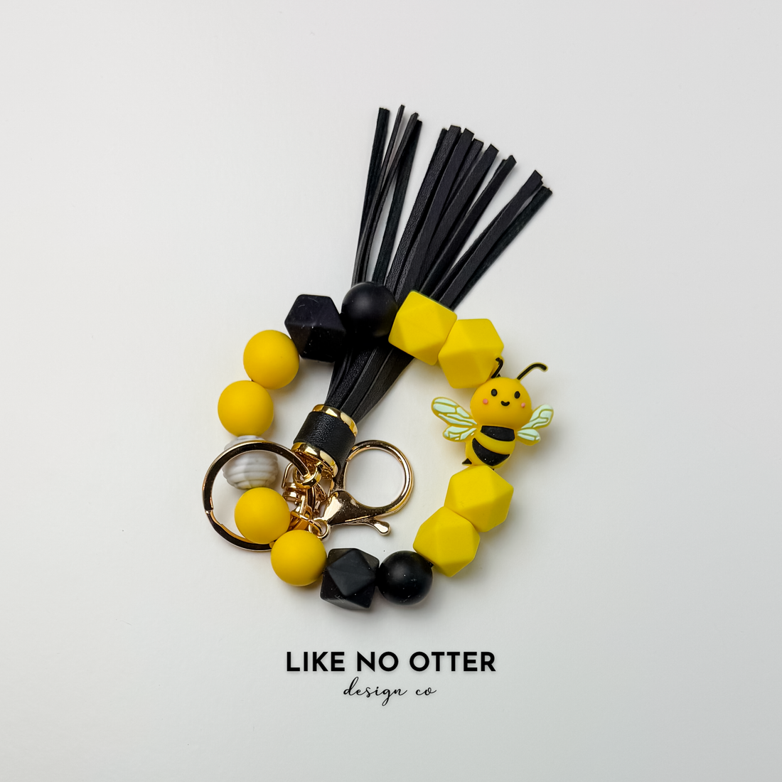 Yellow, Blak, Bee Silicone Wristlet