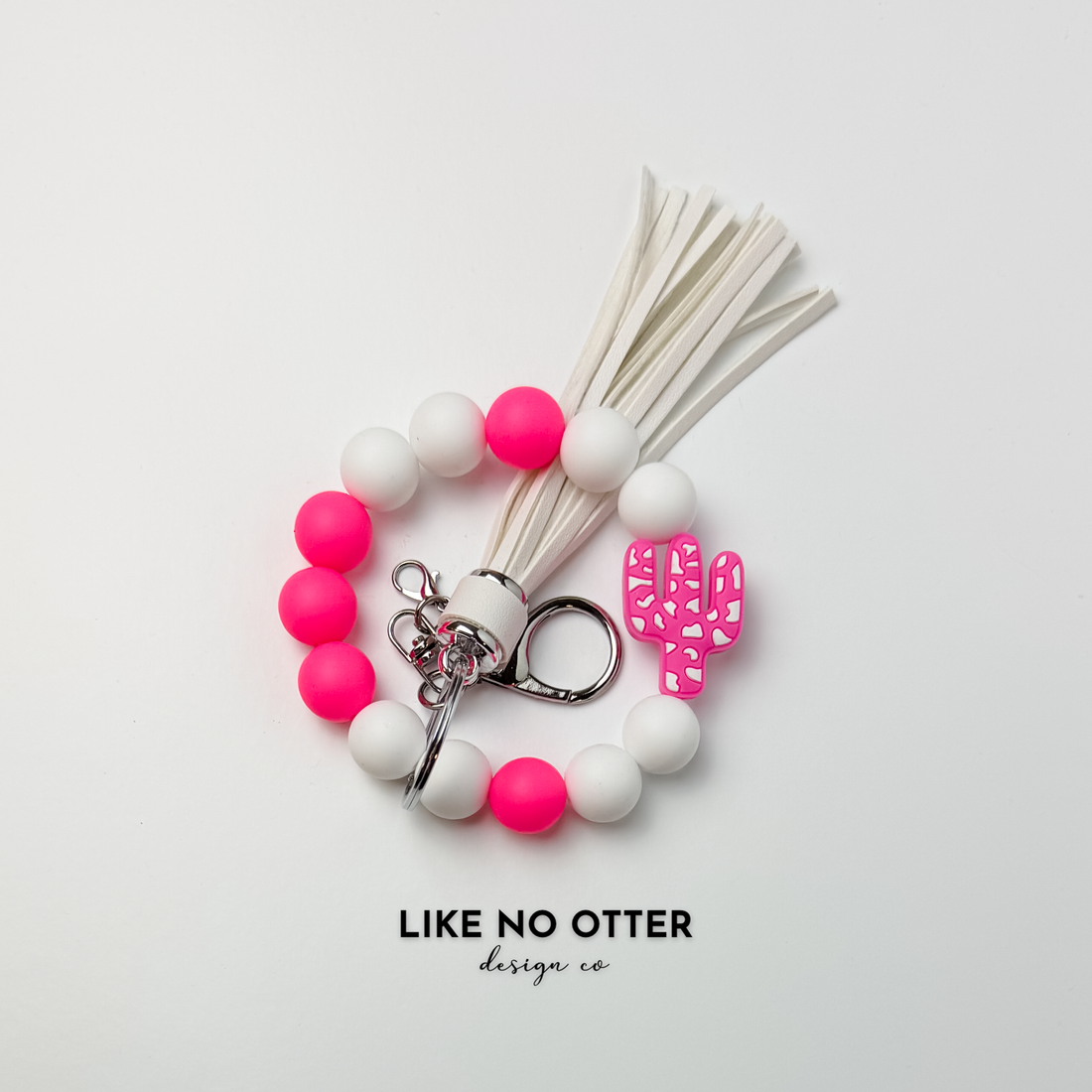 Hot Pink, White, Cow Print, Cactus Silicone Wristlet